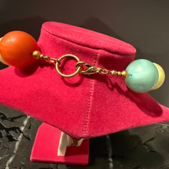 Multicolor Round Bead Resin Necklace - Picture 3 of 6